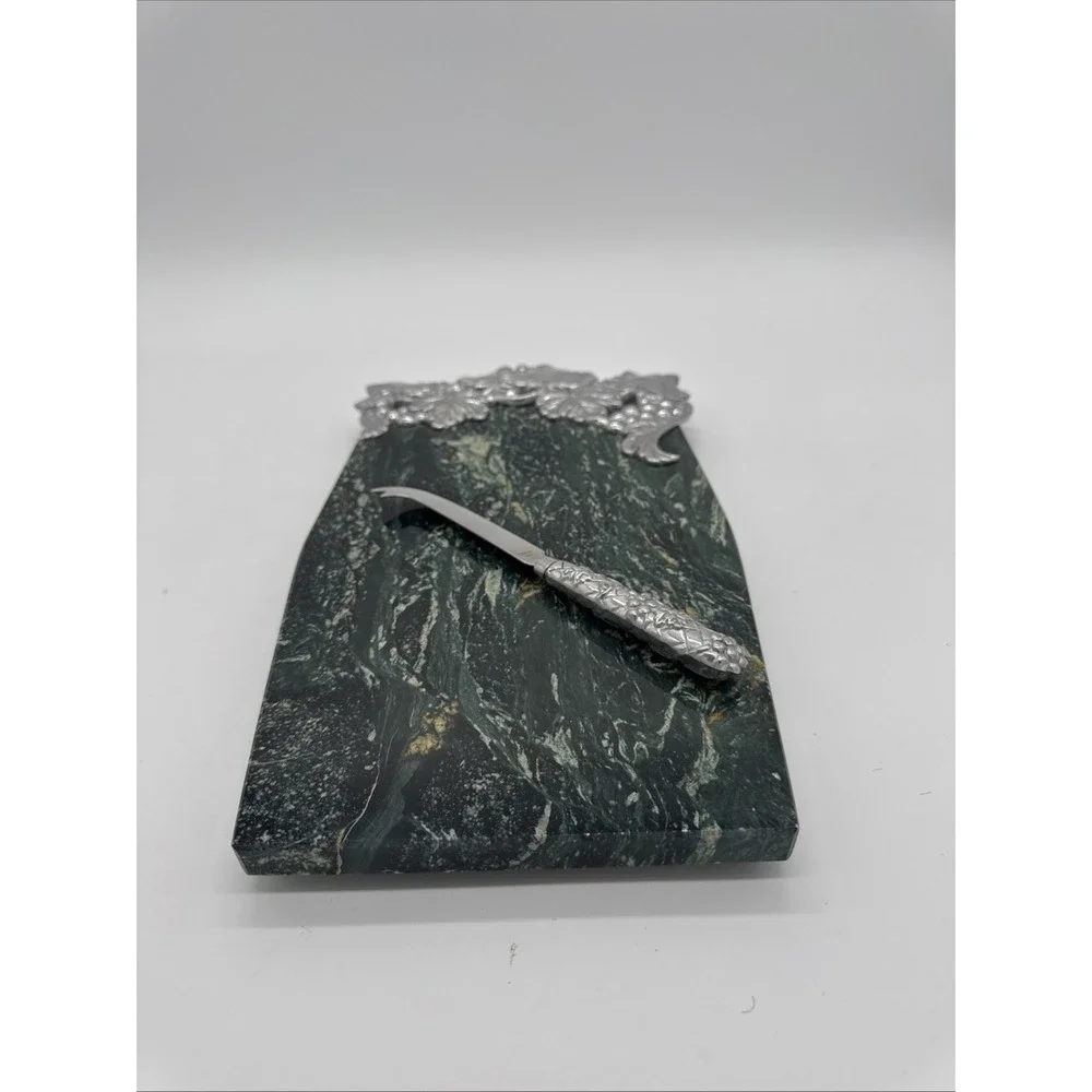 Lenox Grape Weave Green Marble Cheese Board with Knife‎